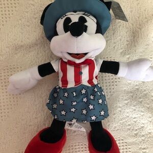 Disney Minnie Mouse Plush Toy - Red, White, and Blue